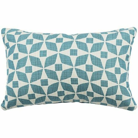 ASTELLA 18'' x 12'' Marquee Turquoise and Petrol Outdura Throw Pillow 222TP126461